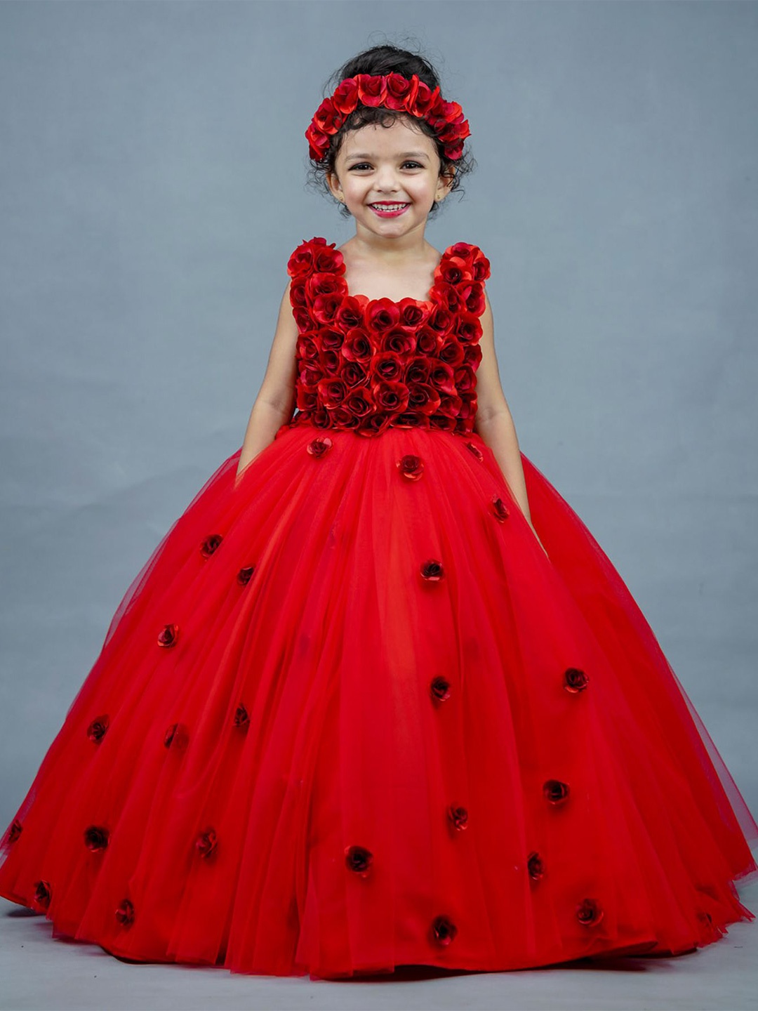 

Li & Li Boutique Girls Embellished Gown Maxi Dress, Red