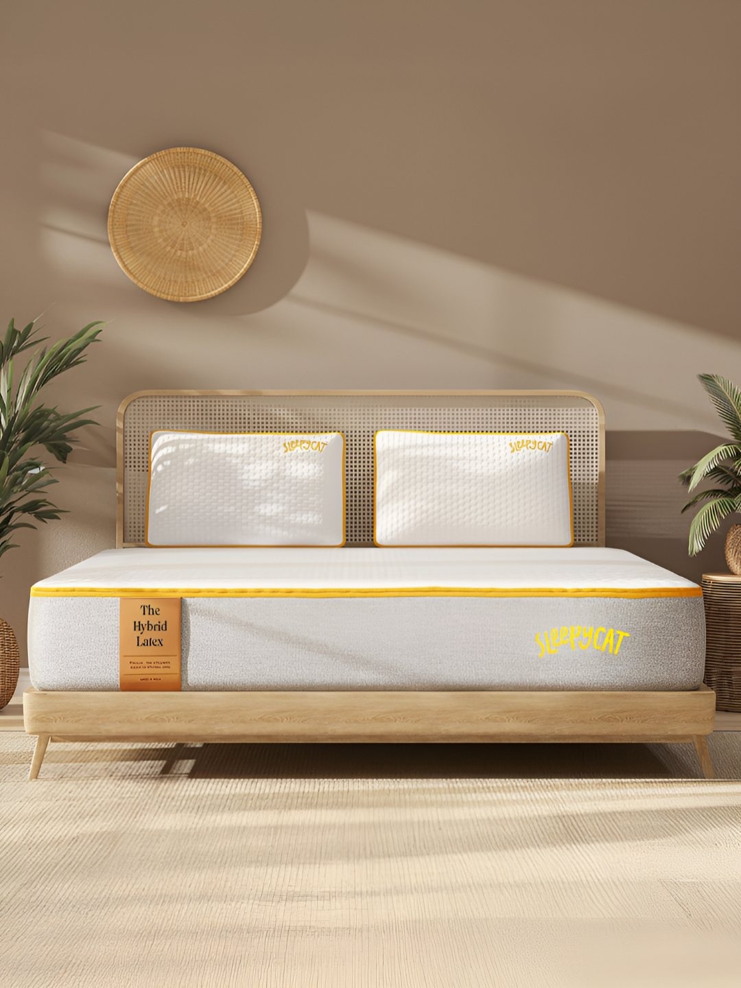 

SleepyCat Hybrid Latex Orthopedic 8 inch Thickness Queen Size Mattress 78x60x8 Inches, White