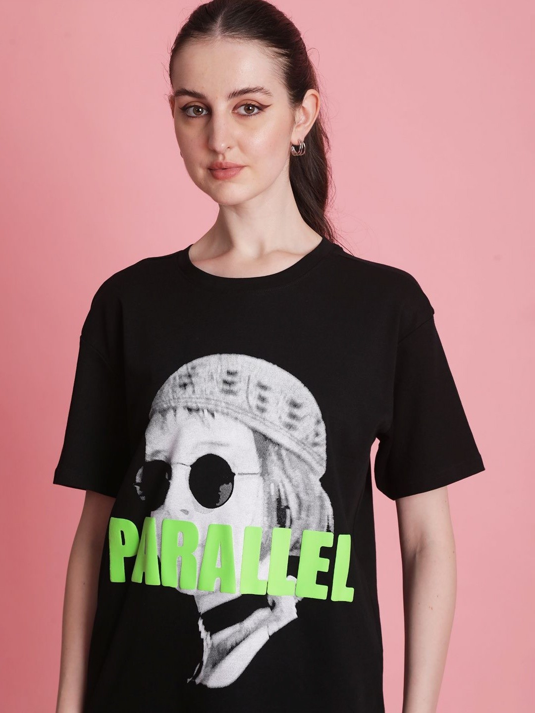 

Bene Kleed Women HD Printed T-shirt, Black