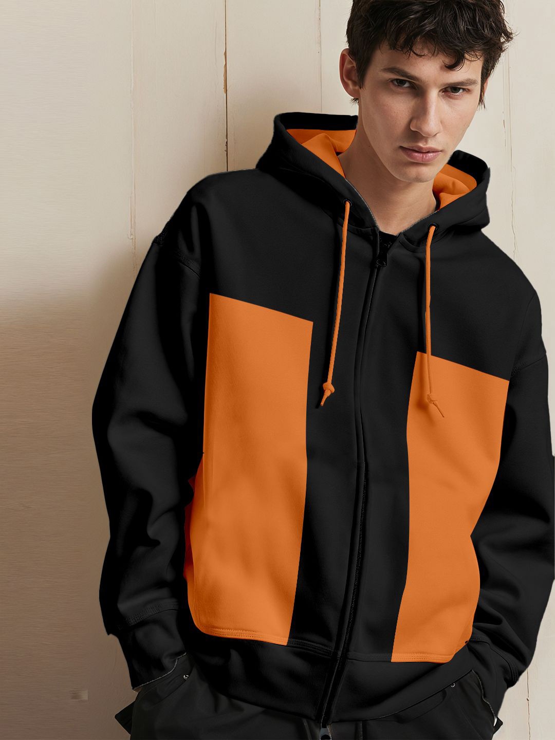 

Crazymonk Men Naruto Uniform Oversized Hoodie - Multi Color - L, Black