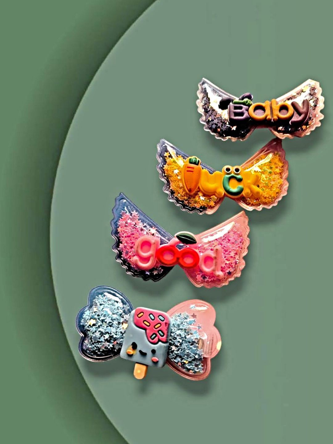 

Proplady Women Set of 4 Embellished Bumpit Hair Pin, Pink
