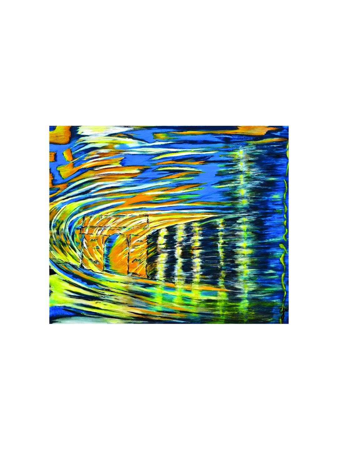 

Inephos Blue & Green After Rain Canvas Wall Painting
