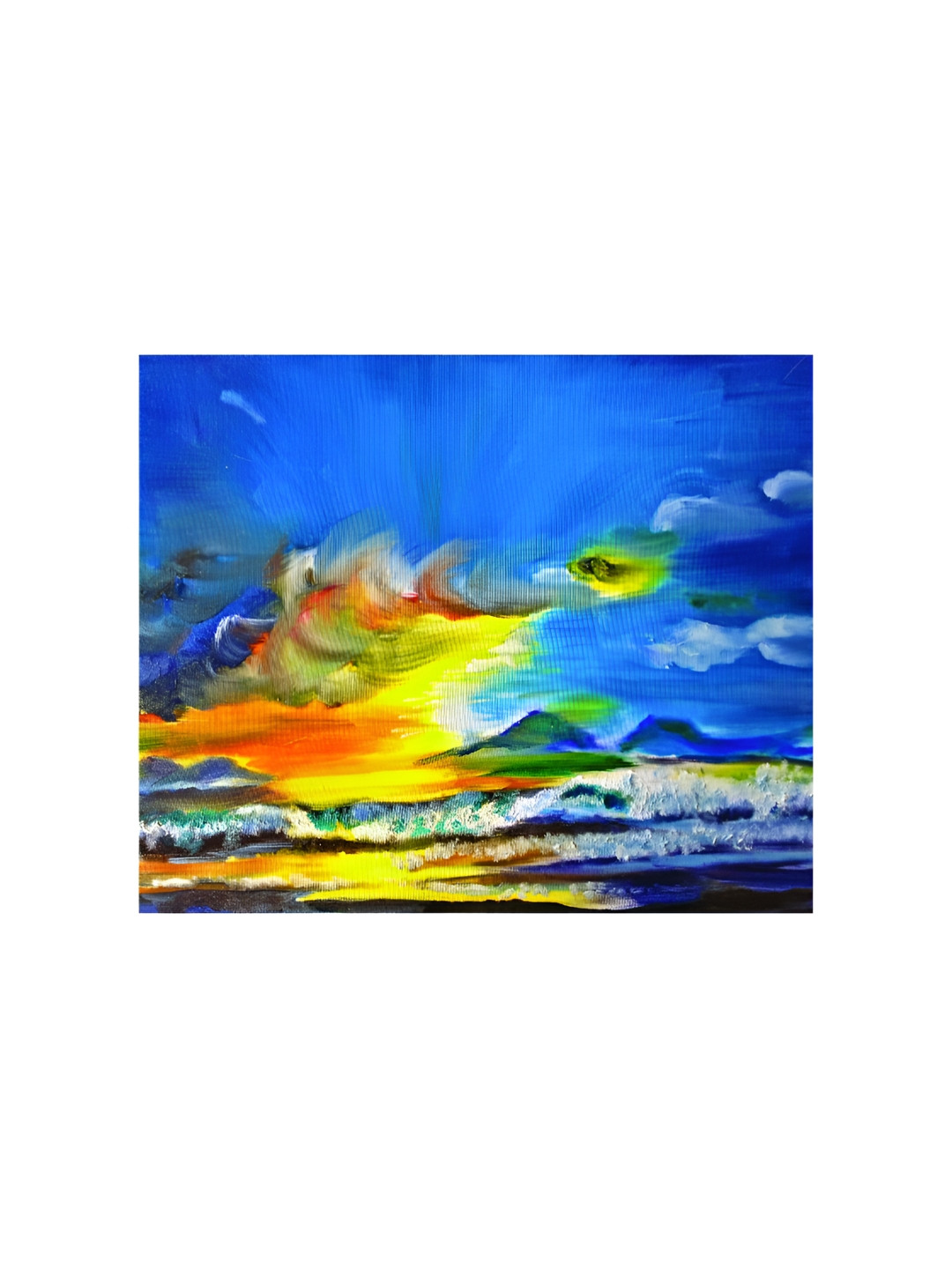 

Inephos Blue & Orange Cotton Candy Skies Canvas Wall Painting