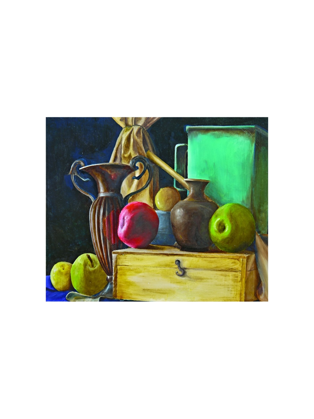 

Inephos Black & Brown Fruits & Vases Canvas Wall Painting