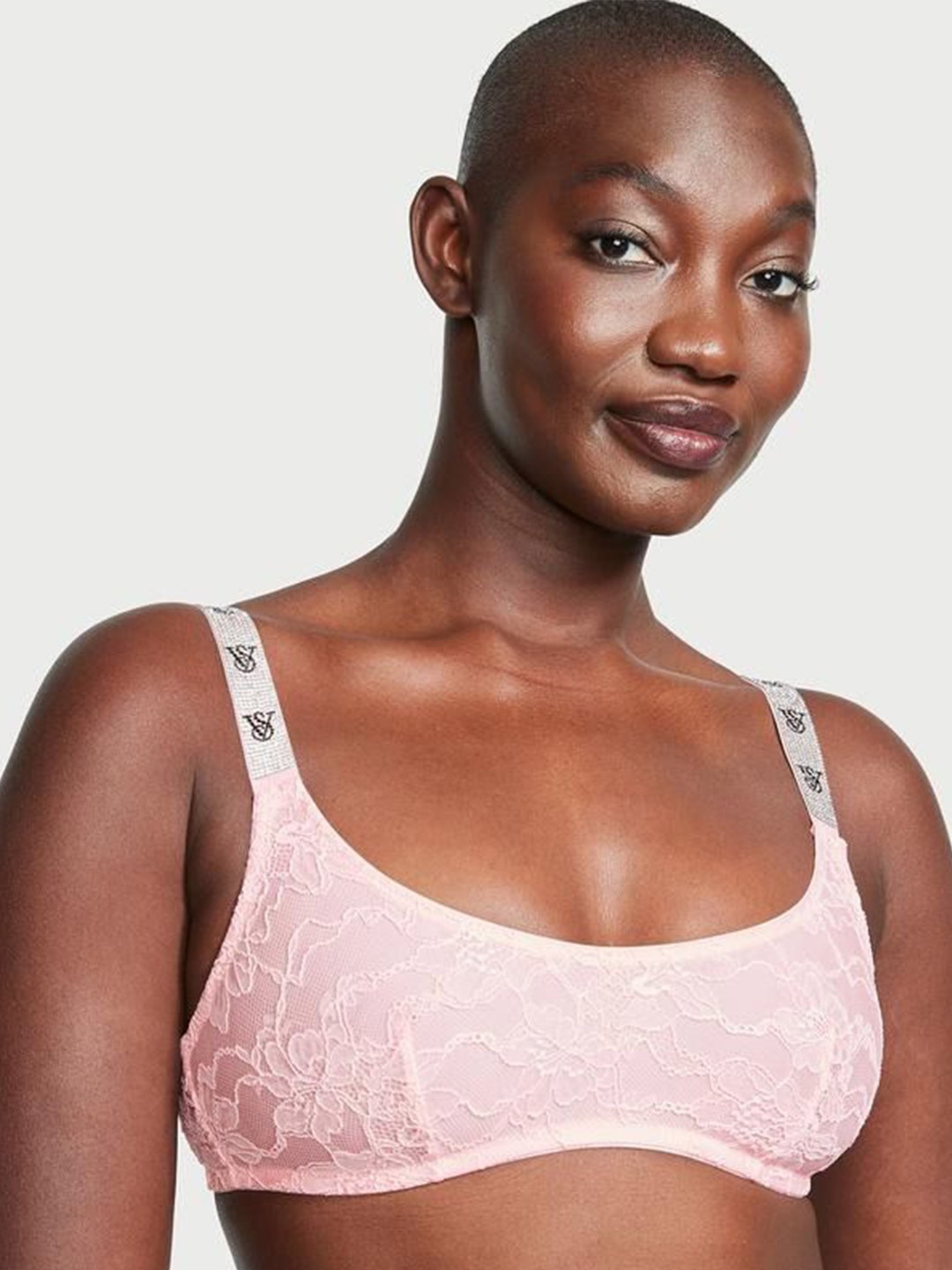 

Victoria's Secret Women Floral Full Coverage Bralette Bra, Pink