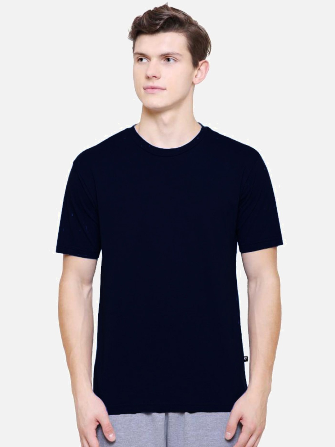 

PROTEENS Men Solid Round Neck Cotton T-shirt, Blue