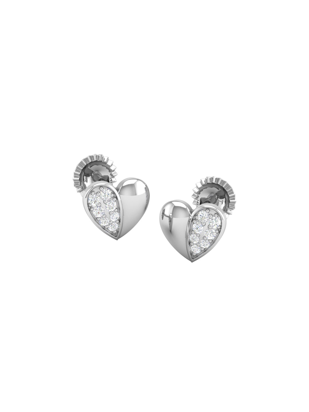 

AKSHAT SAPPHIRE 92.5 Sterling Silver Rhodium-Plated Contemporary Cubic Zirconia Studs, White