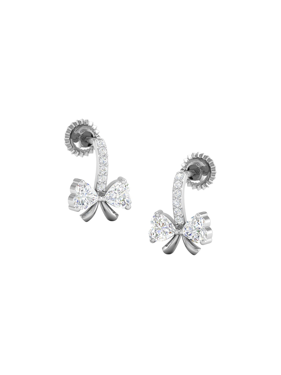 

AKSHAT SAPPHIRE 92.5 Sterling Silver Rhodium-Plated Cubic Zirconia Studded Studs