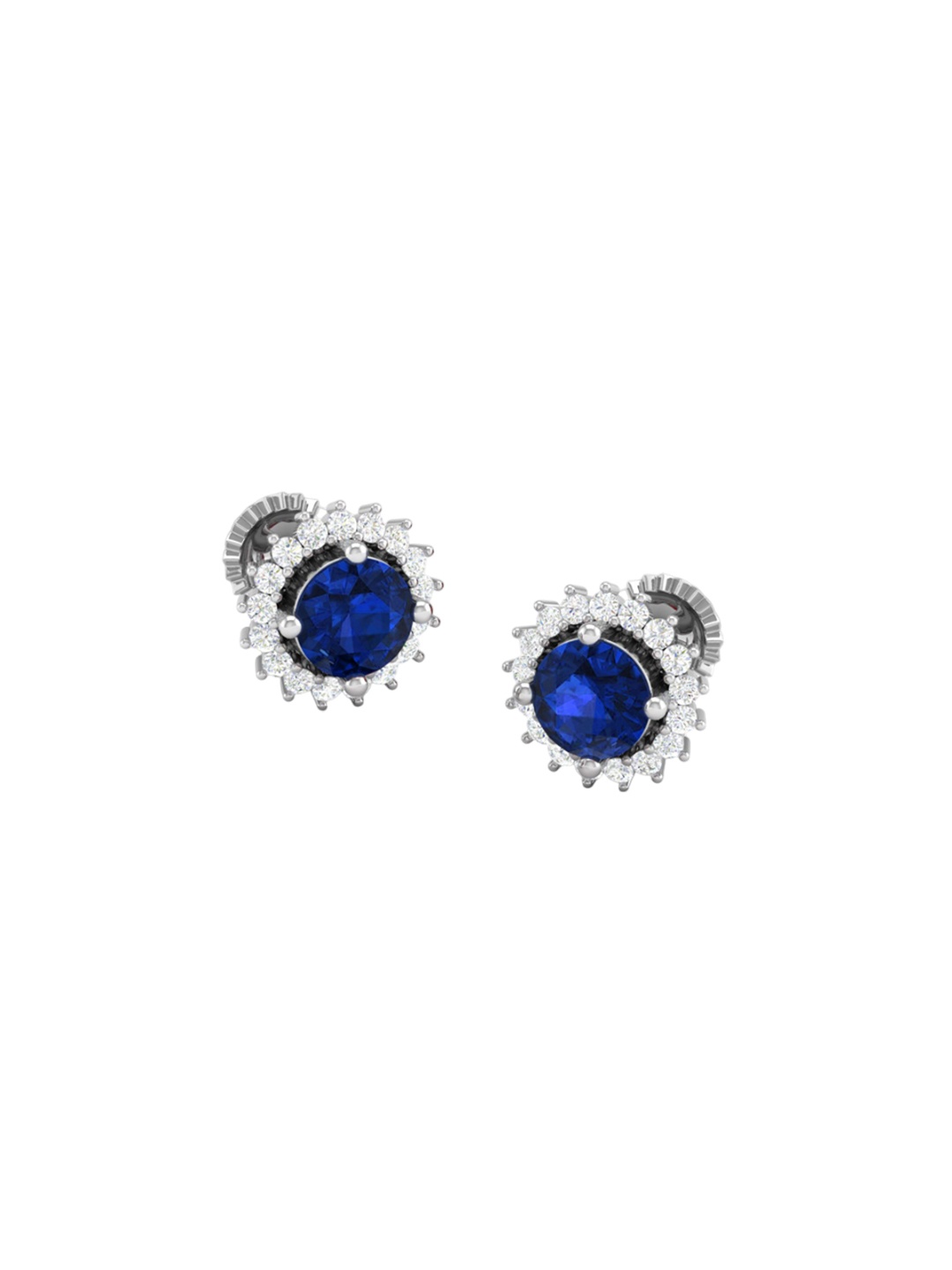 

AKSHAT SAPPHIRE Contemporary Studs Earrings, Blue