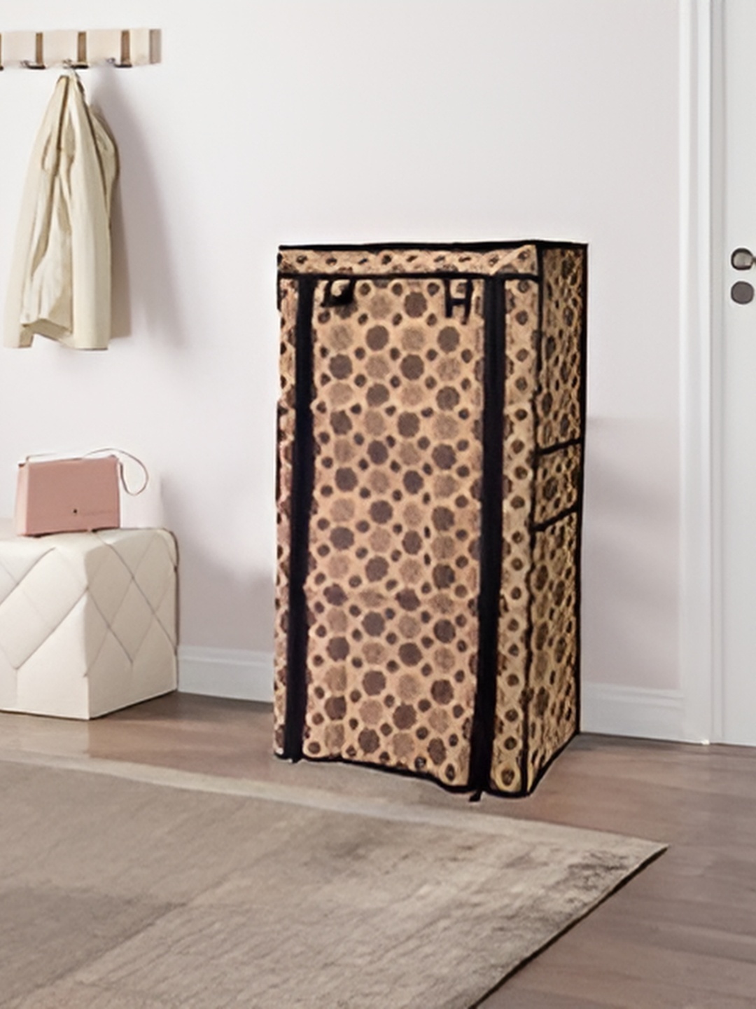 

Urban Choice Brown and Beige Geometric Printed 6-Layers Collapsible Shoe Rack
