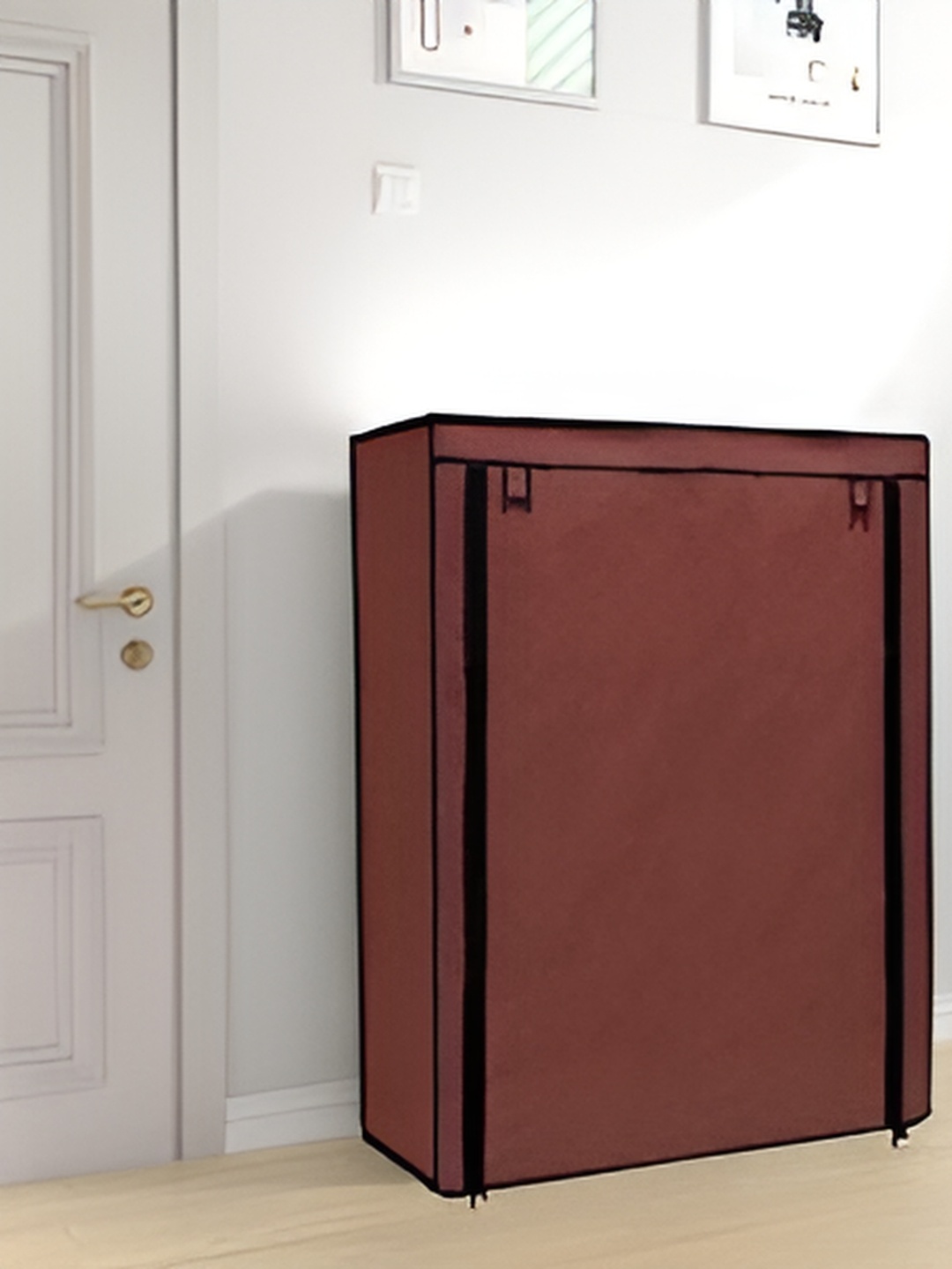 

Urban Choice Brown and Black 12-Layers Collapsible Shoe Rack