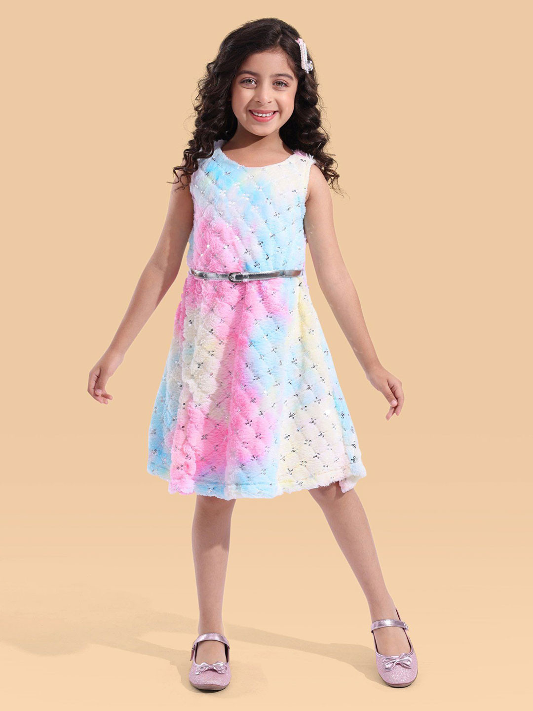 

Hola Bonita Girls Fit & Flare Dress, Pink