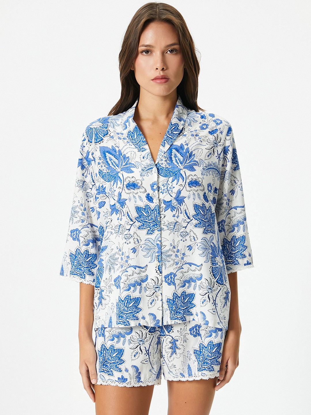 

Koton Women Printed Night suit, White