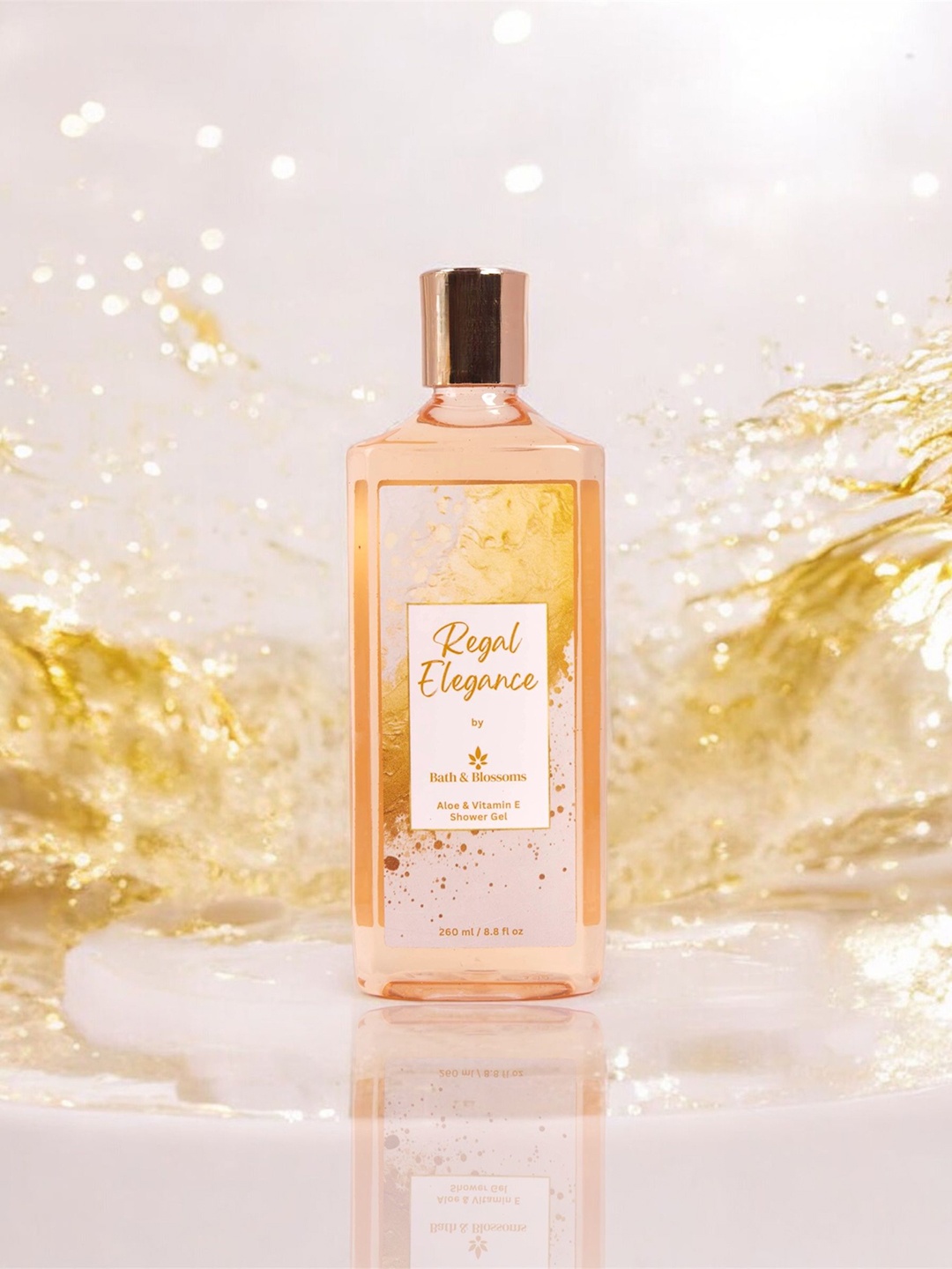 

Bath & Blossoms Regal Elegance Nourishing Aloe & Vitamin E Shower Gel - 260 ml, Gold