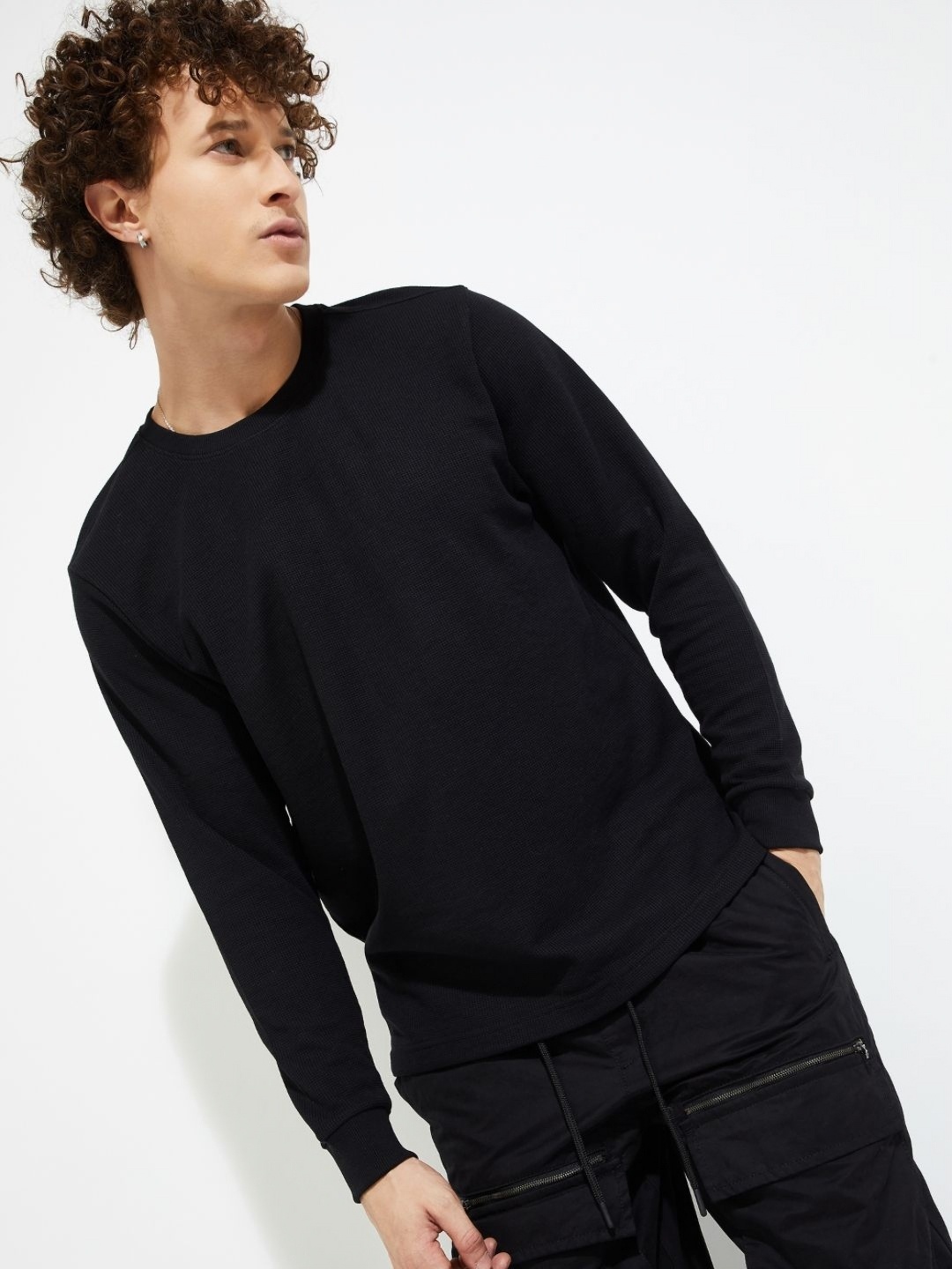 

MAX URB_N Men Knit T-shirt, Black