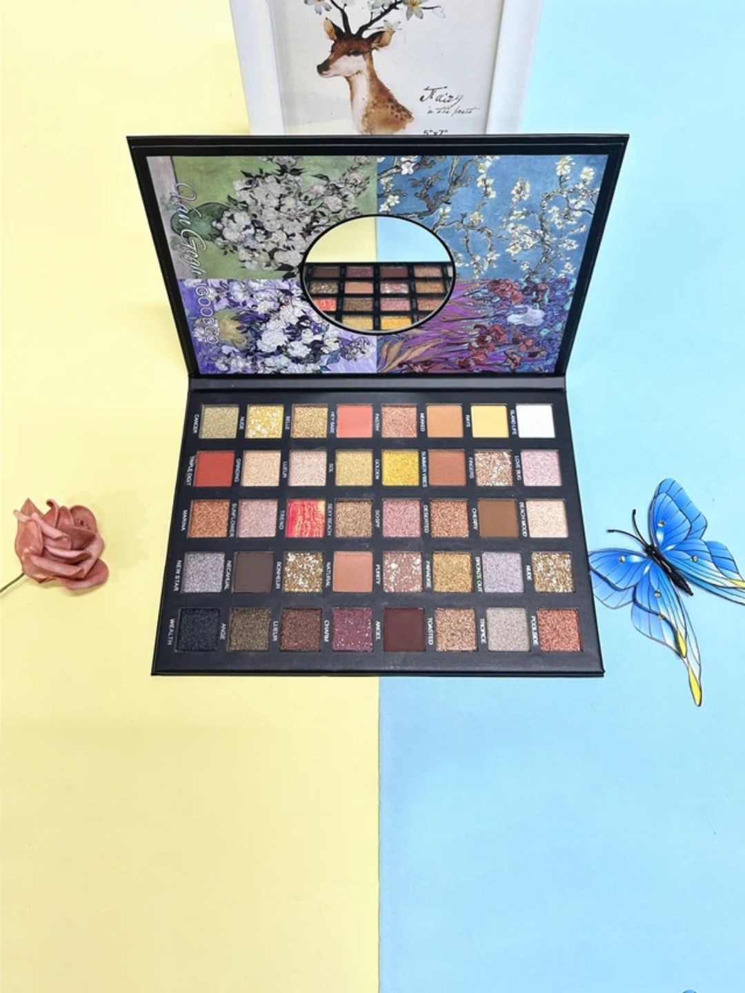 

RANORE 40 Colors Van Gogh Flower Eyeshadow - 100 g, Brown