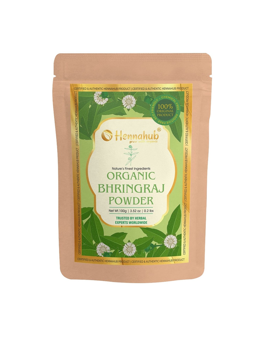 

HENNAHUB Organic Bhringraj Powder For Hair Strengthening & Promoting Growth- 100 g, Green