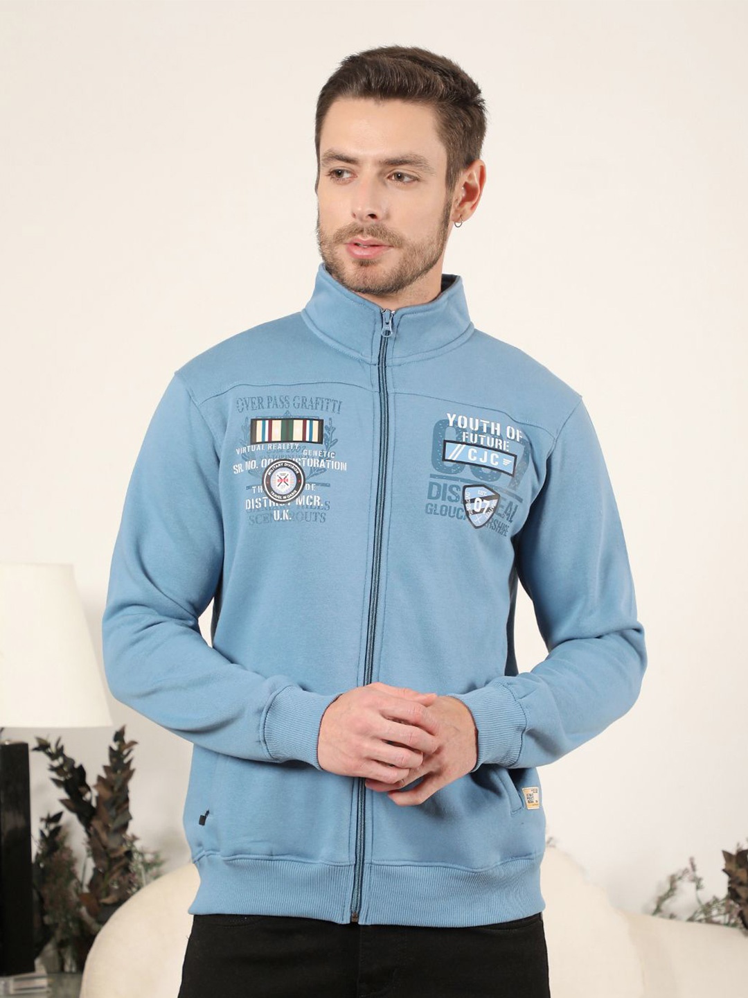 

COBB Men Printed Sweatshirt, Blue