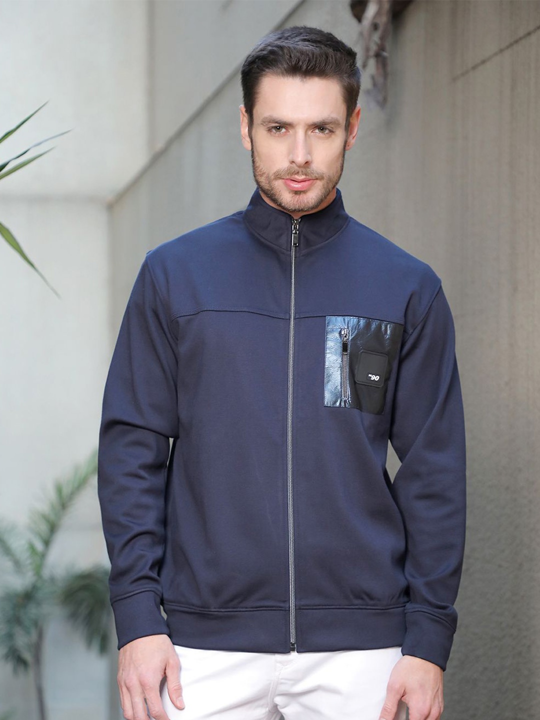 

COBB Men Front-Open Sweatshirt, Navy blue