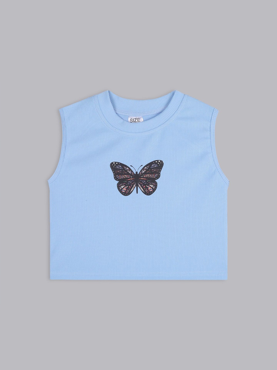 

BAESD Girls Printed Top, Turquoise blue