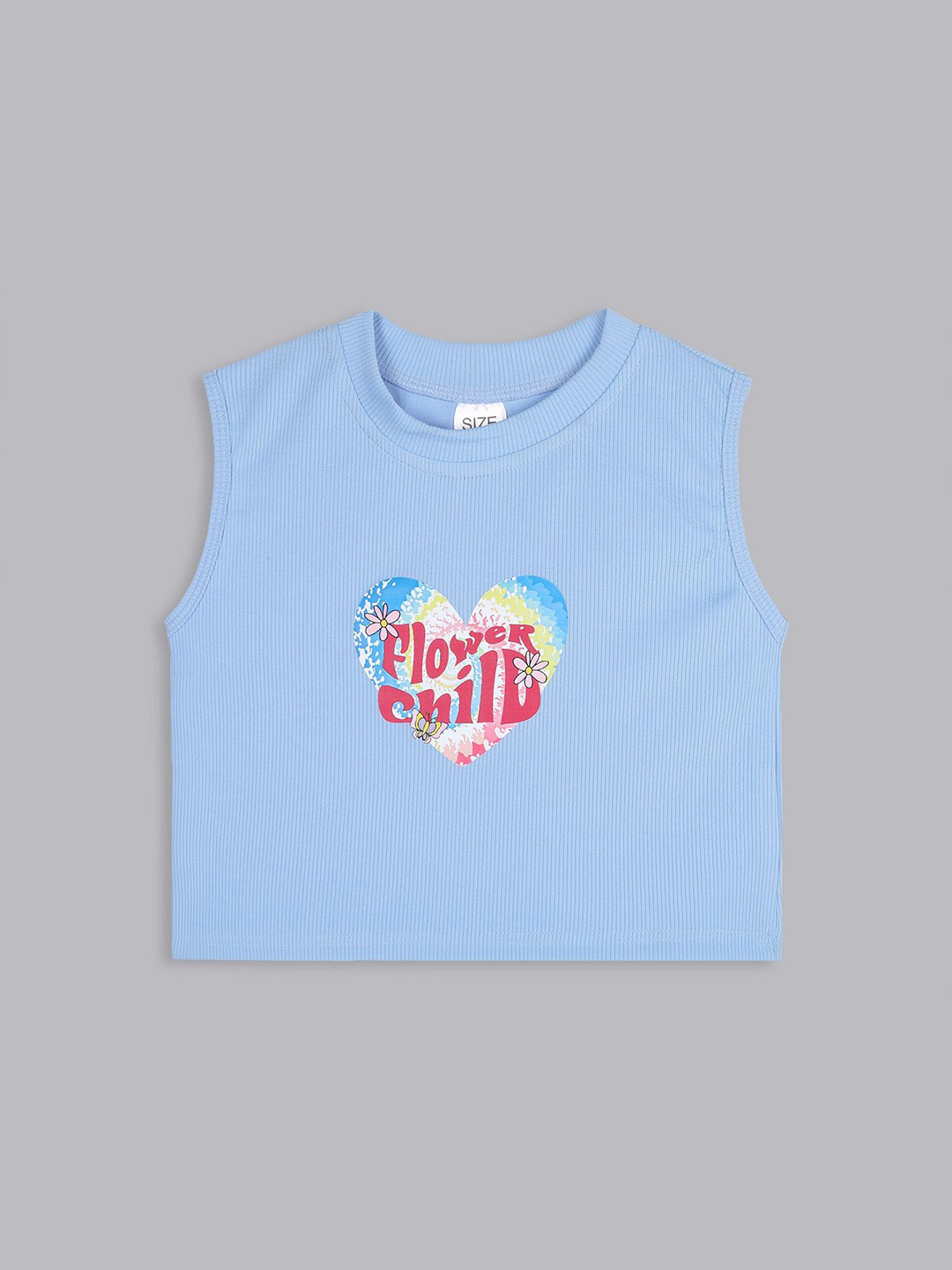 

BAESD Girls Round Neck Top, Turquoise blue