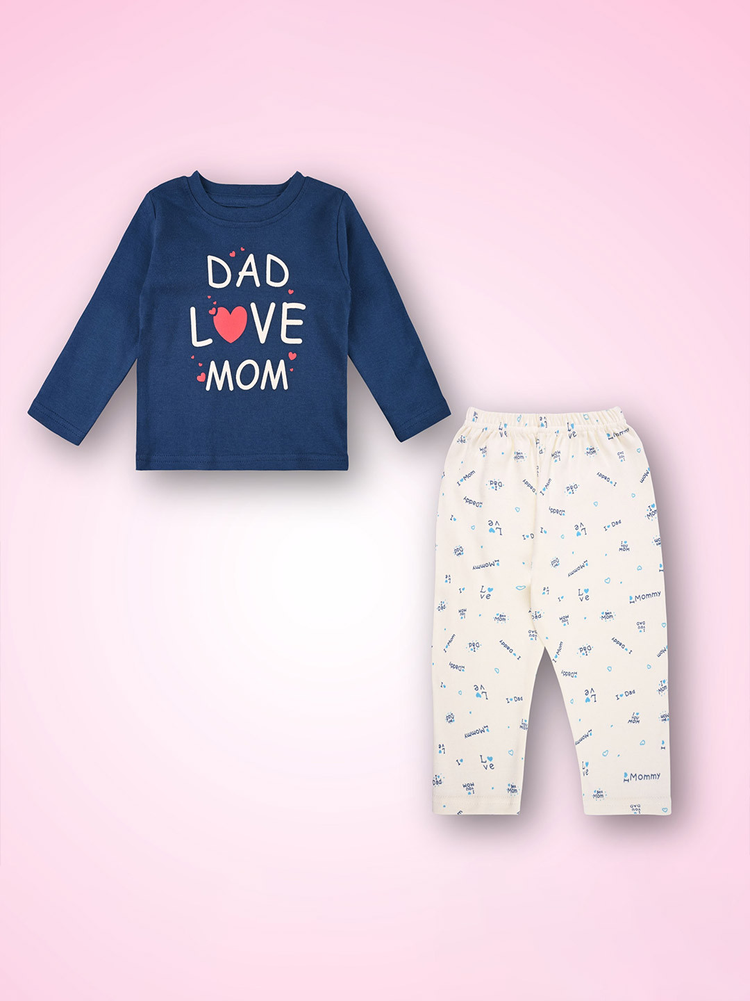 

Wish Karo Boys Printed Round Neck Long Sleeves T-Shirt With Trouser, Navy blue