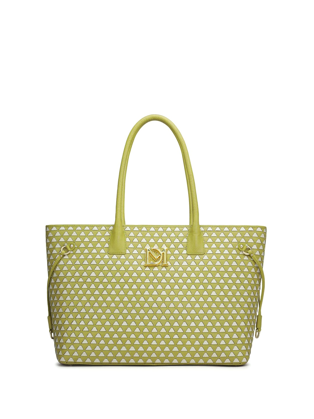 

Da Milano Women Geometric Printed Shopper Leather Shoulder Bag, Green