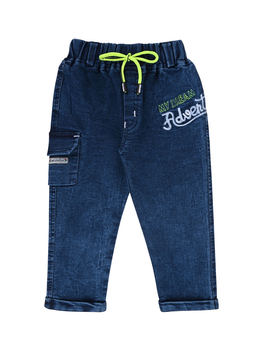 

Wish Karo Boys Printed Mid-Rise Jeans, Blue