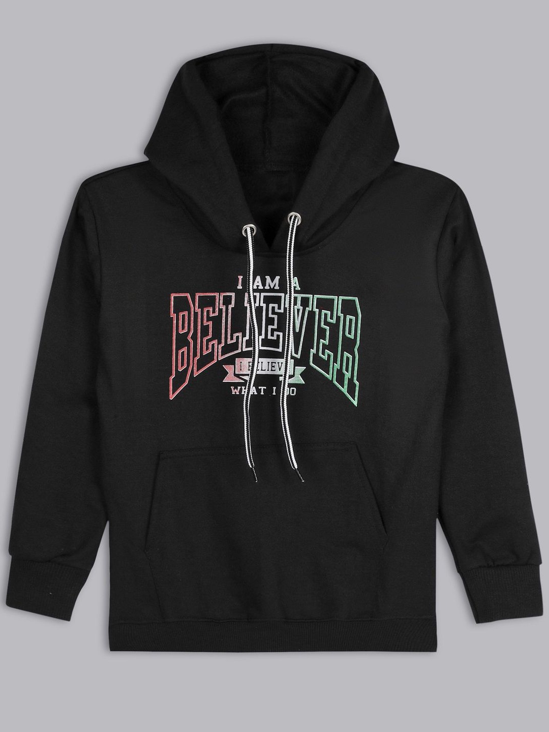 

BAESD Girls Printed Hooded Sweatshirt, Black