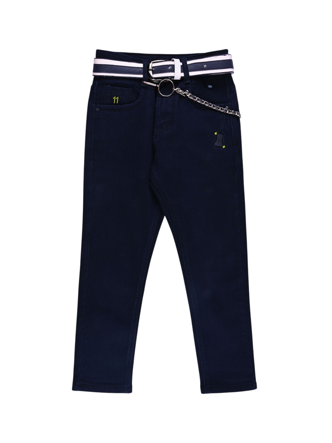 

Wish Karo Boys Cotton Regular Fit Mid-Rise Jeans, Navy blue