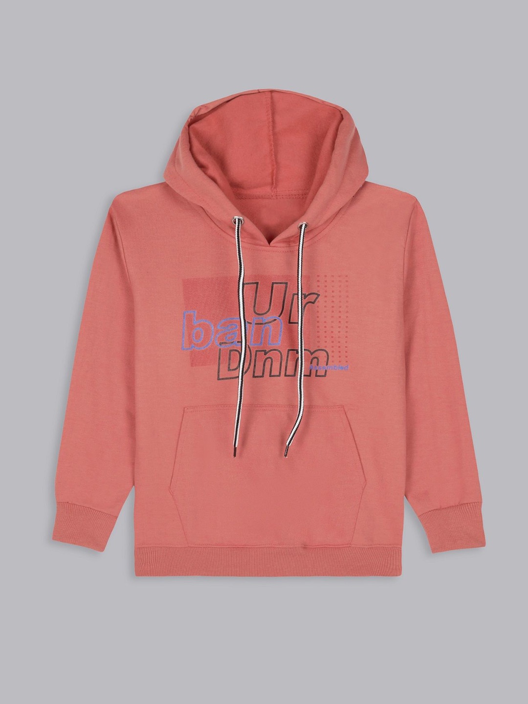 

BAESD Girls Printed Hooded Cotton Sweatshirt, Peach