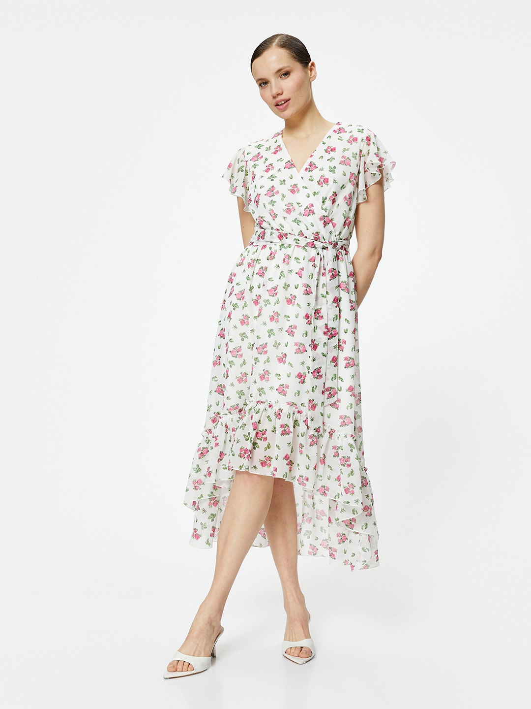 

Koton Women A-Line Midi Dress, Pink