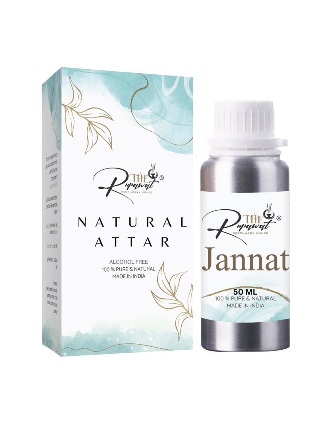 

THE RUPAWAT Perfumery House Jannat Pure & Natural Alcohol Free Attar - 50 ml, Transparent