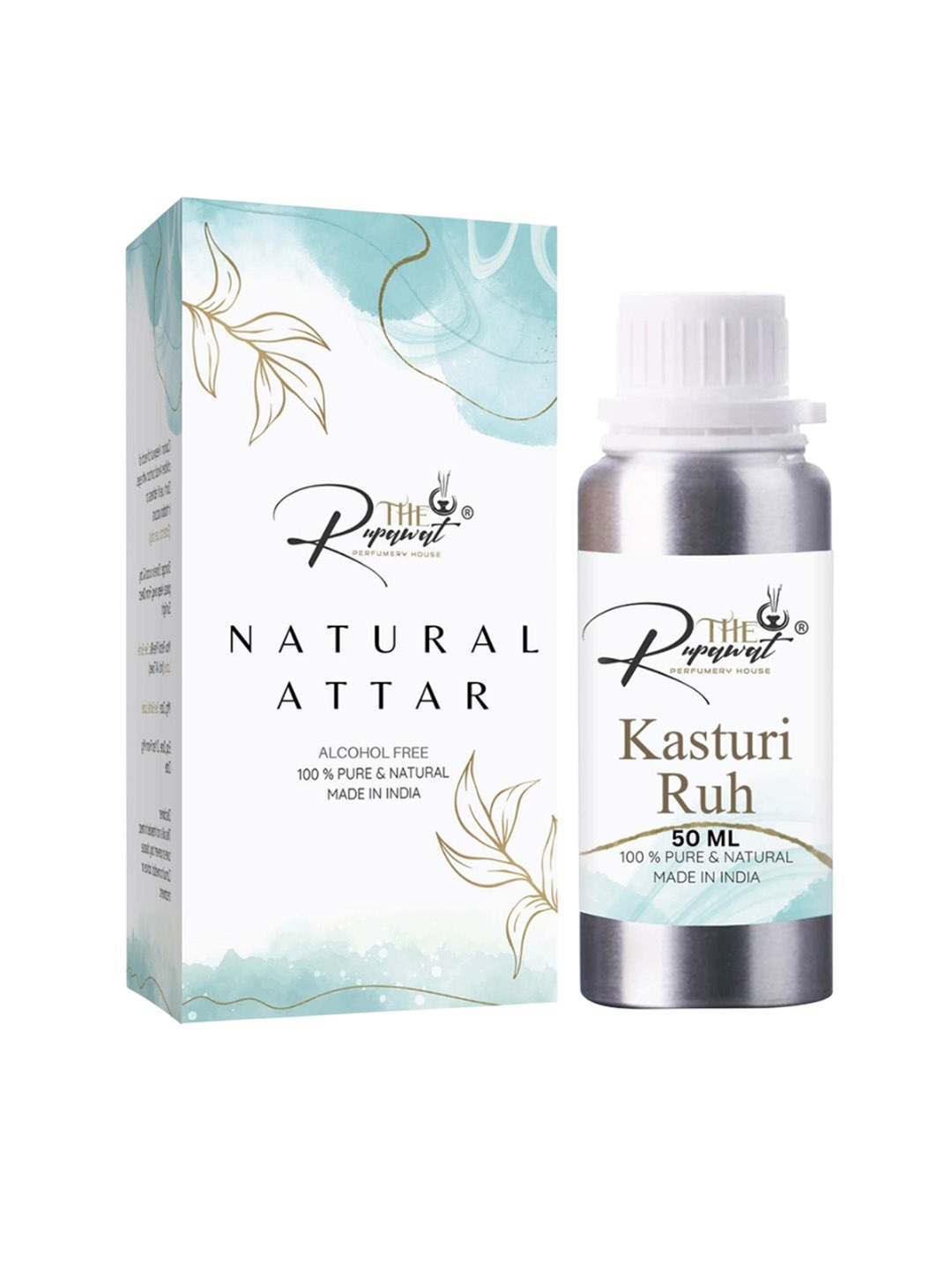 

THE RUPAWAT Perfumery House Kasturi Ruh Pure & Natural Alcohol Free Attar - 50 ml, Transparent