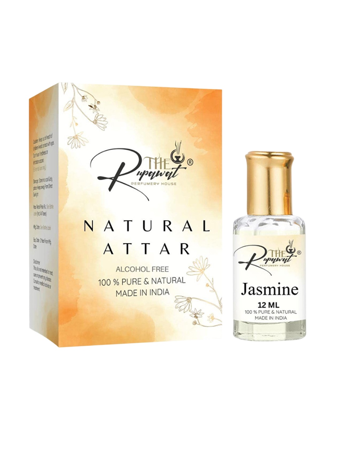 

THE RUPAWAT Perfumery House Jasmine Pure & Natural Alcohol-Free Attar - 12 ml, Transparent