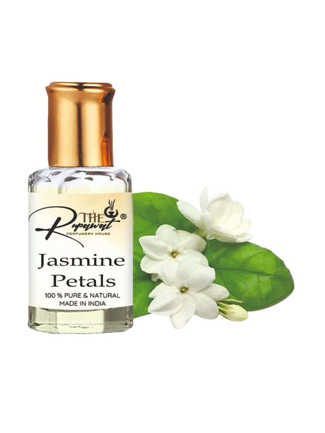 

THE RUPAWAT Perfumery House Jasmine Petals Natural Alcohol-Free Attar - 12 ml, Transparent