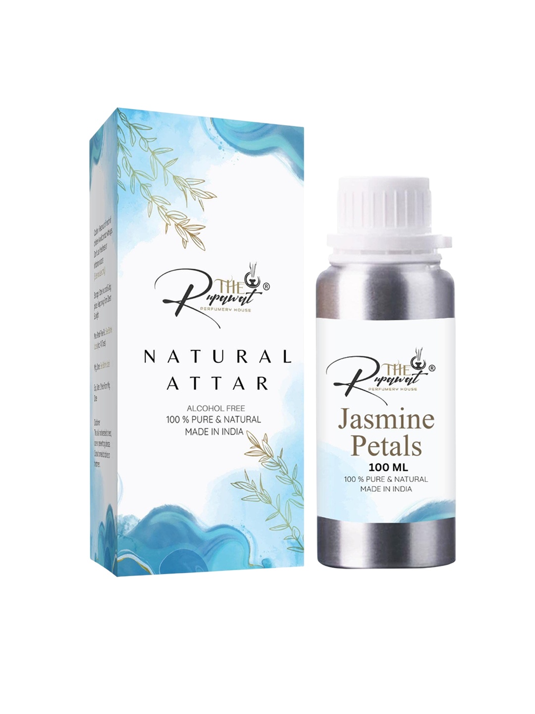 

THE RUPAWAT Perfumery House Jasmine Petals 100% Pure & Natural Alcohol Free Attar - 100 ml, Transparent