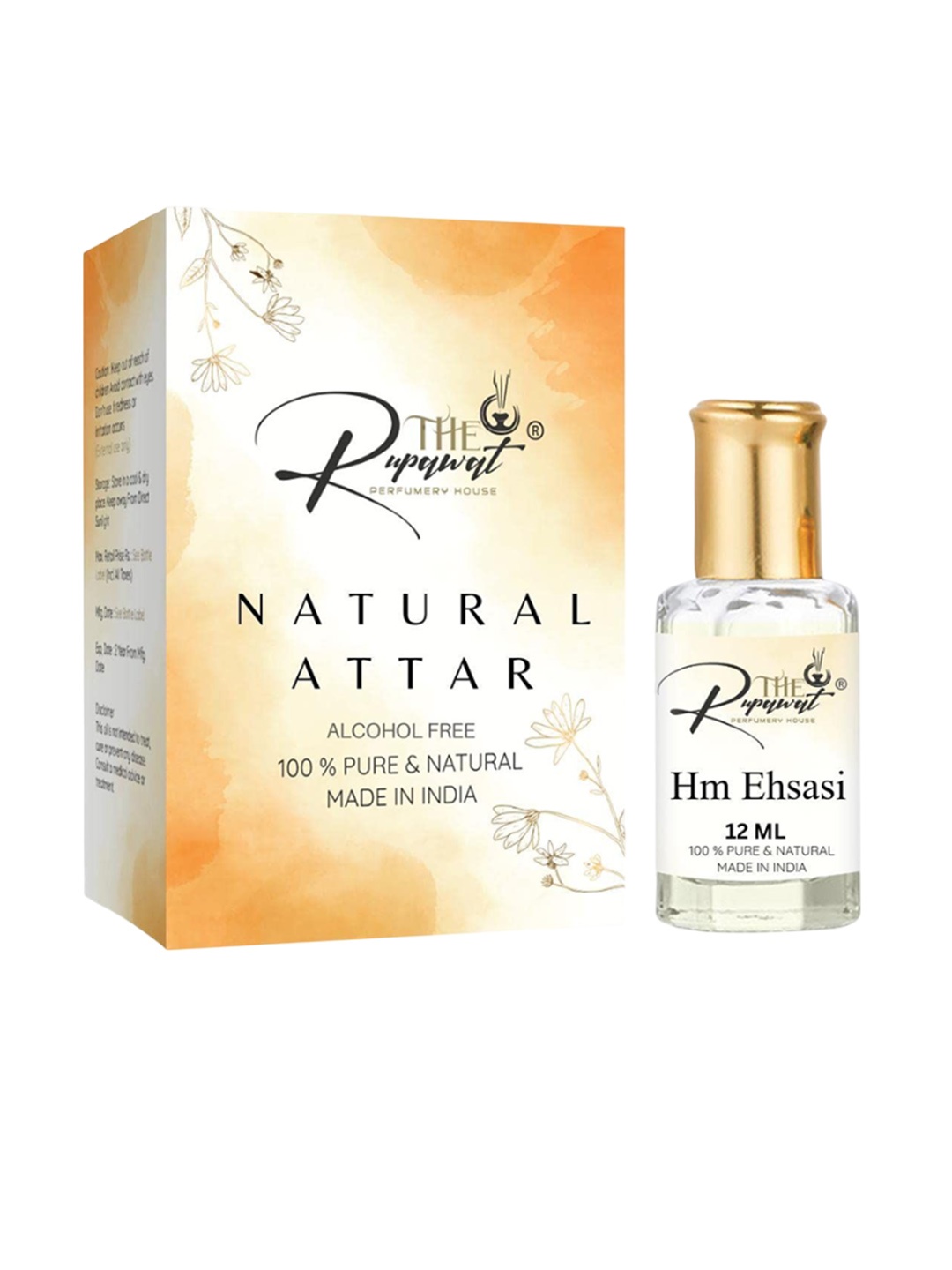 

THE RUPAWAT Perfumery House Hm Ehsasi Natural Alcohol Free Attar - 12 ml, Transparent