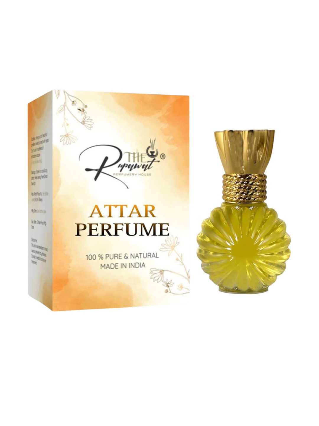 

THE RUPAWAT Perfumery House Kesar Chandan 100% Pure & Natural Alcohol Free Attar - 12 ml, Transparent