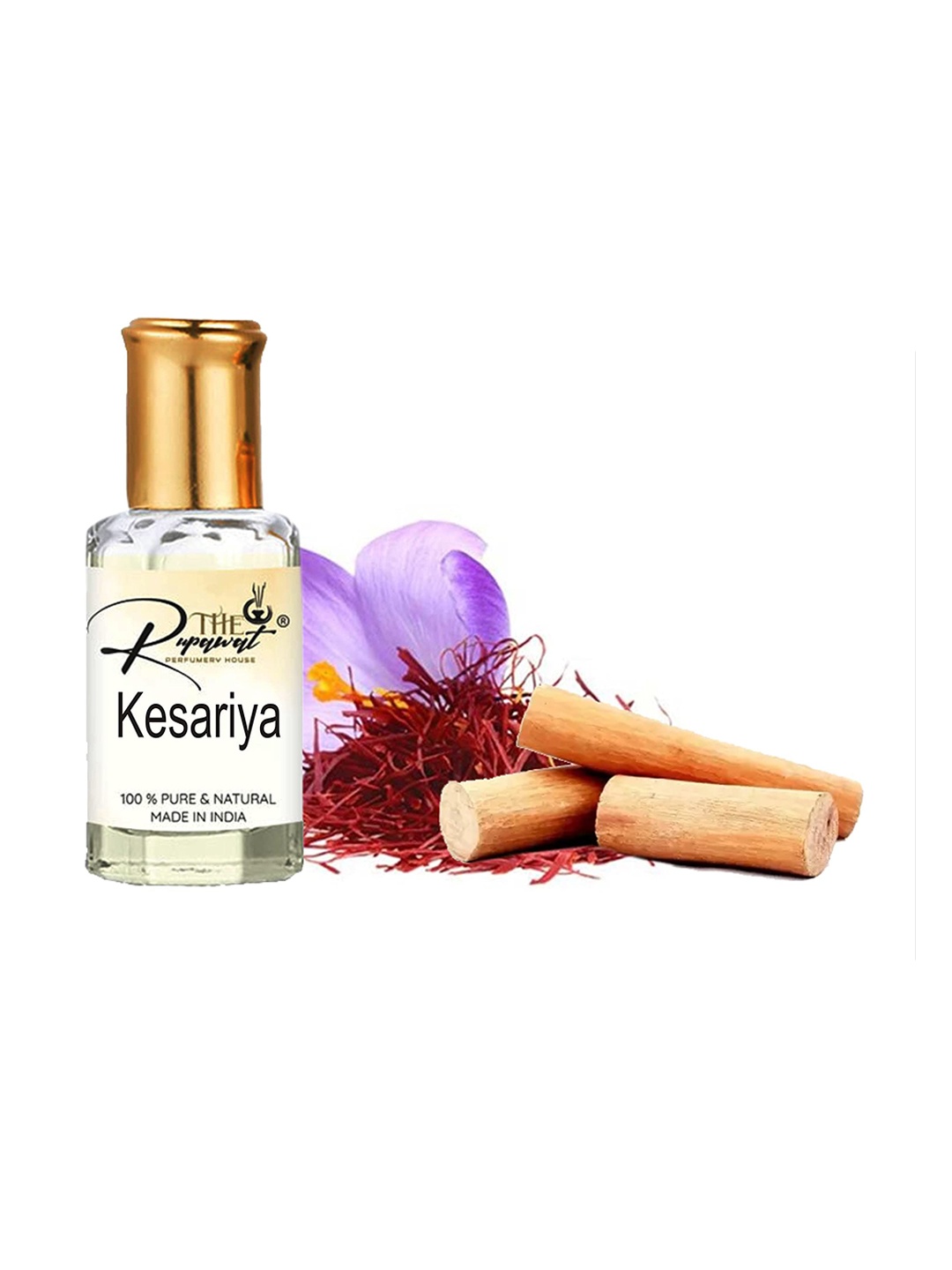 

THE RUPAWAT Perfumery House Kesariya Natural & Alcohol-Free Attar - 12 ml, Transparent