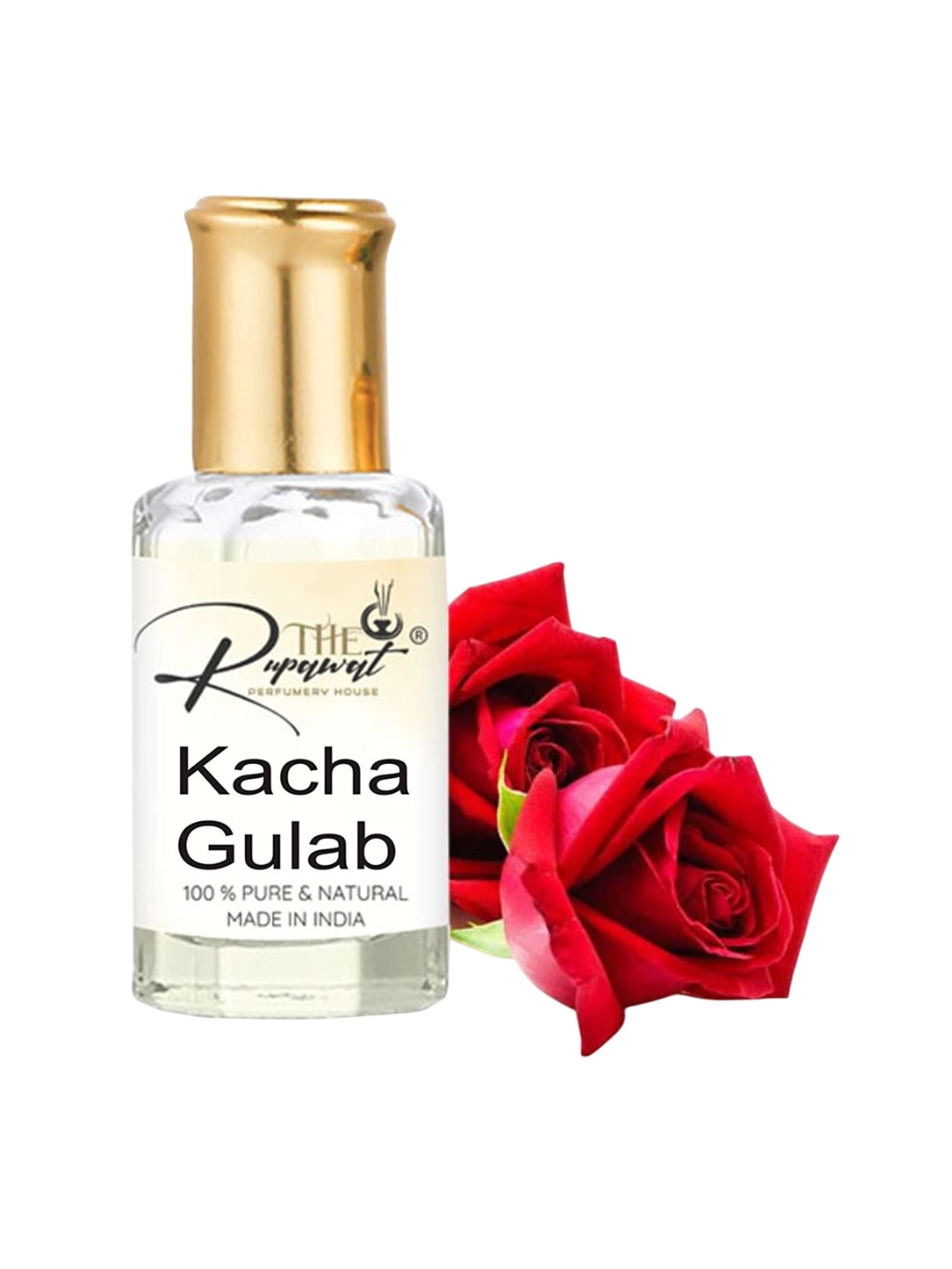 

THE RUPAWAT Perfumery House Kacha Gulab 100% Natural & Pure Alcohol Free Attar - 12 ml, Transparent