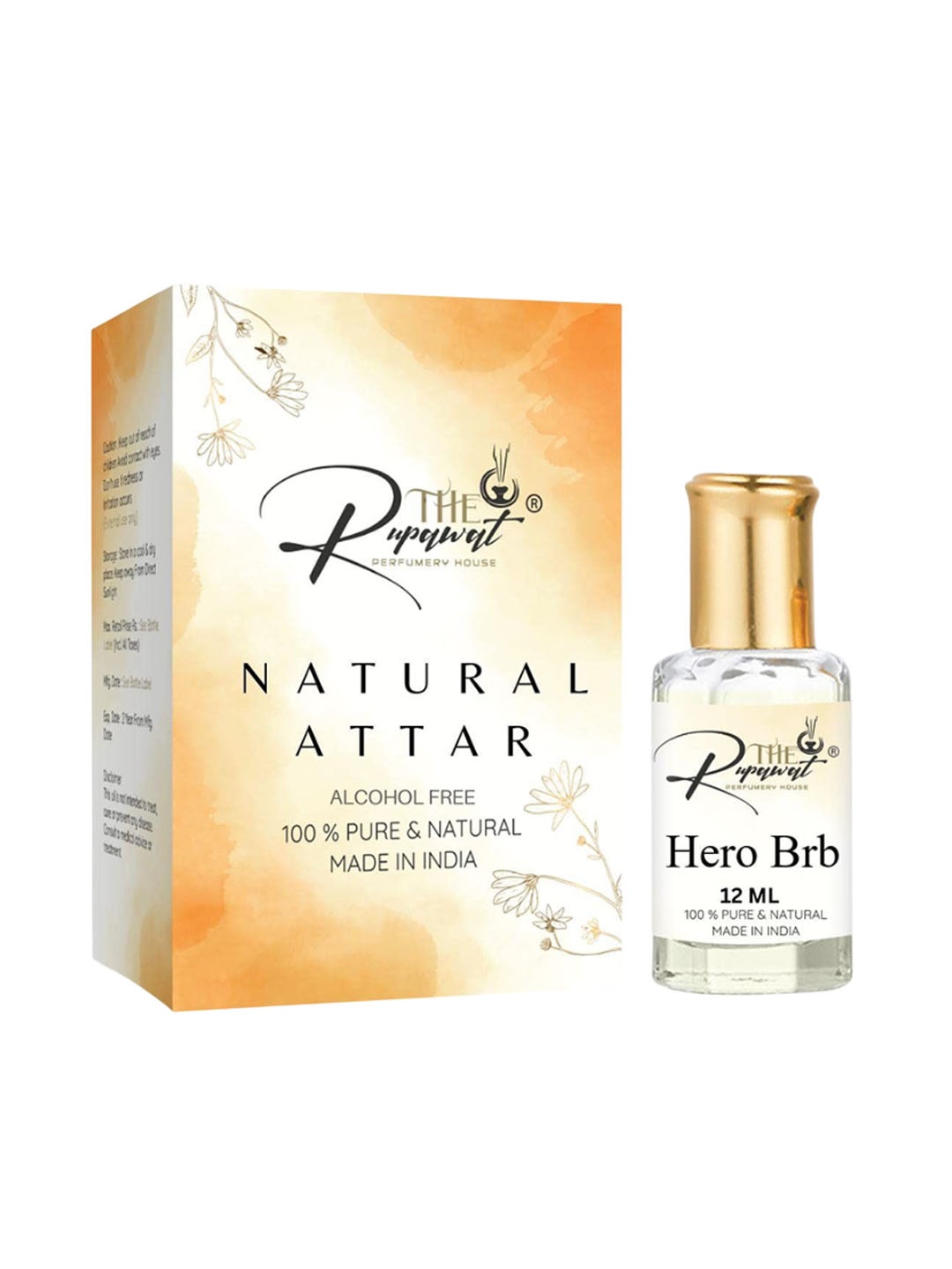 

THE RUPAWAT Perfumery House Hero Brb 100% Pure & Natural Alcohol Free Attar - 12 ml, Transparent