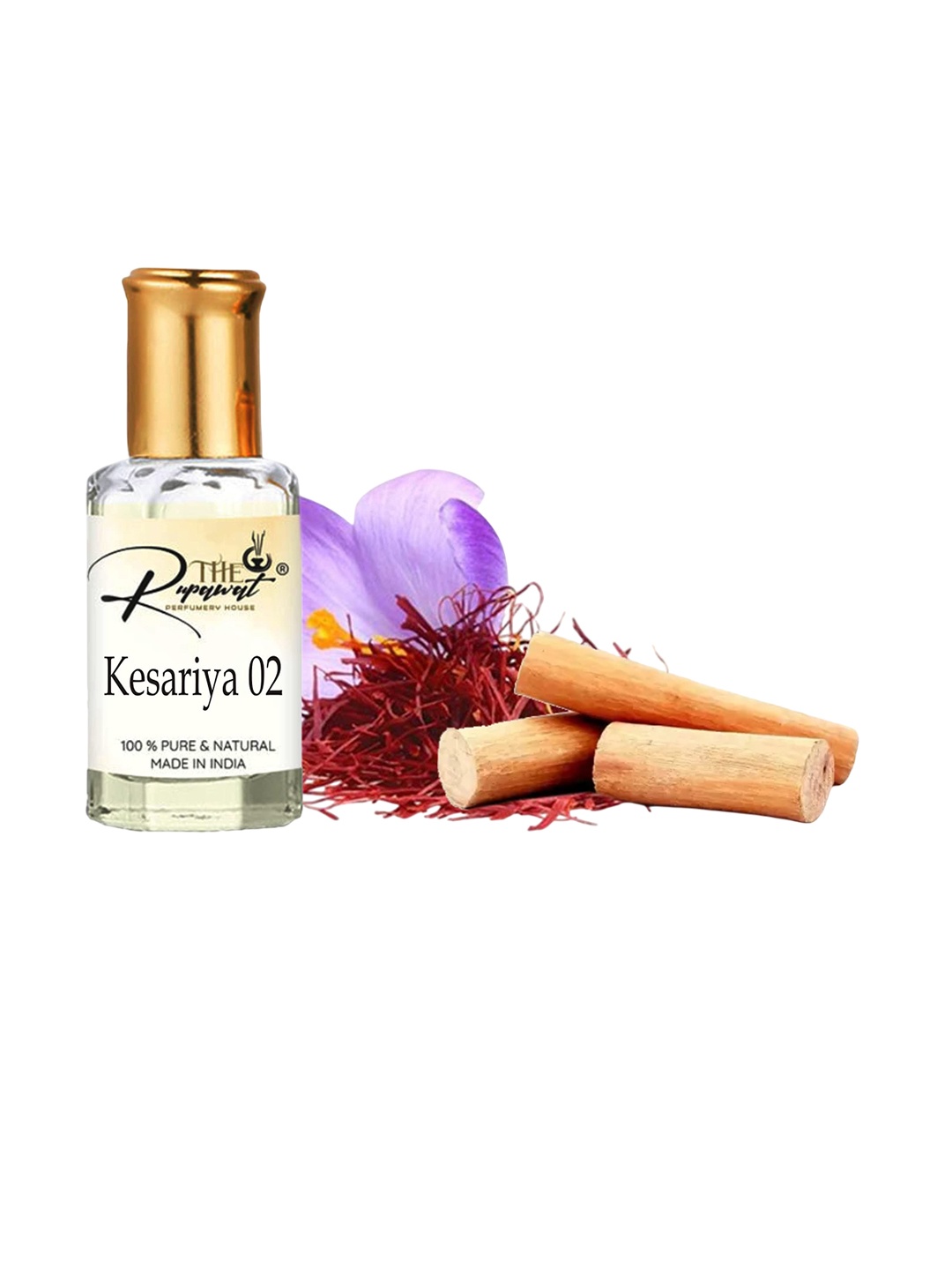 

THE RUPAWAT Perfumery House Kesariya 02 Pure & Natural Alcohol Free Attar - 12 ml, Transparent