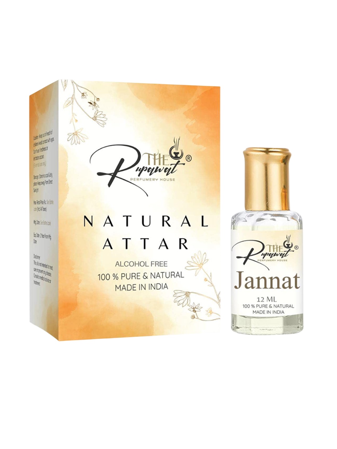 

THE RUPAWAT Perfumery House Jannat Natural Alcohol Free Attar - 12 ml, Transparent
