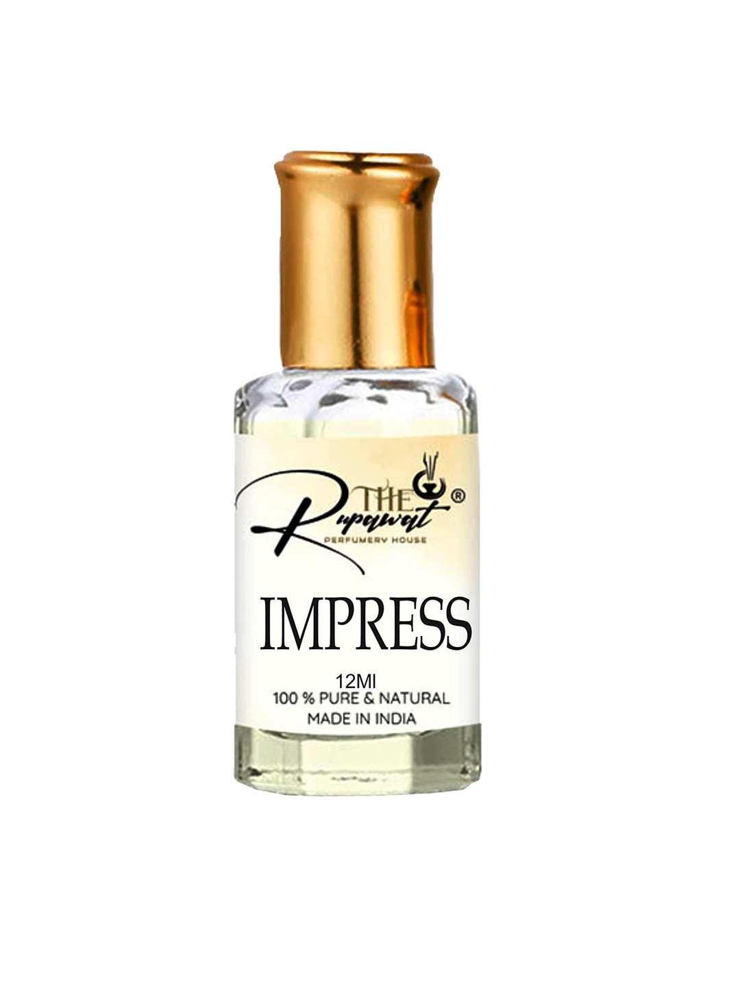 

THE RUPAWAT Perfumery House Impress 100% Pure & Natural & Alcohol-Free Attar - 12 ml, Transparent