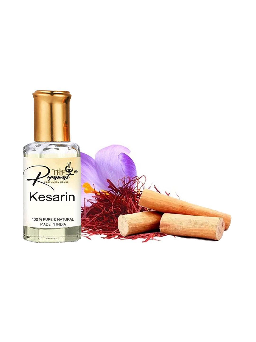 

THE RUPAWAT Perfumery House Kesarin Natural Alcohol-Free Attar - 12 ml, Transparent