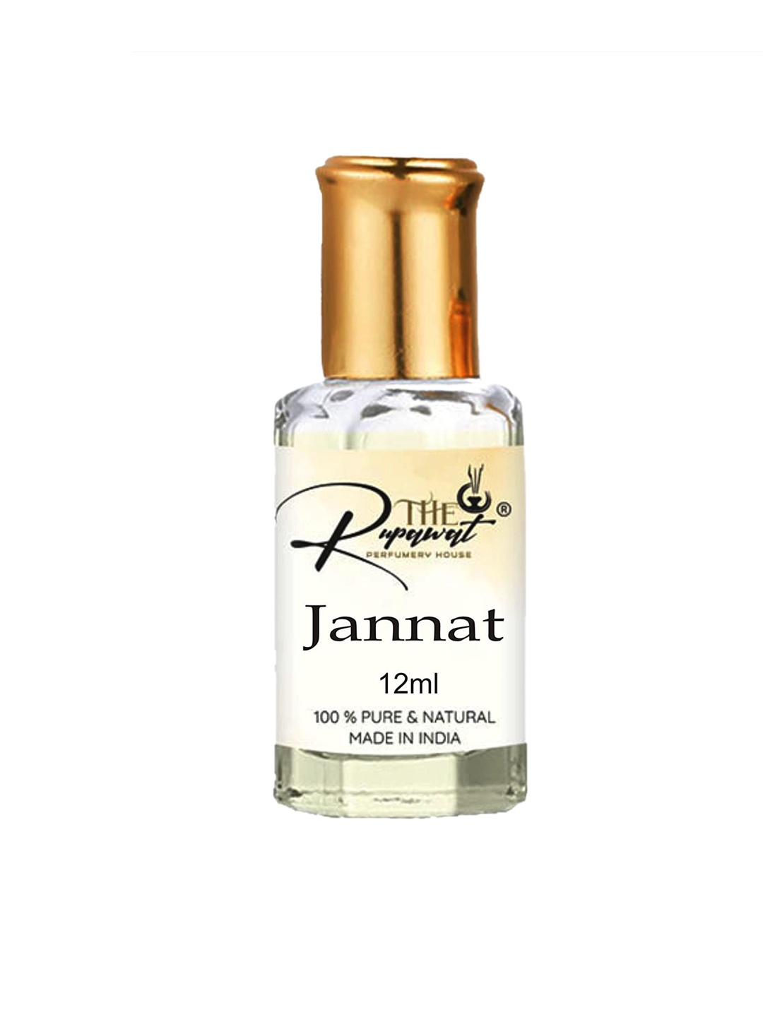 

THE RUPAWAT Perfumery House Jannat Natural & Alcohol-Free Attar - 12 ml, Transparent