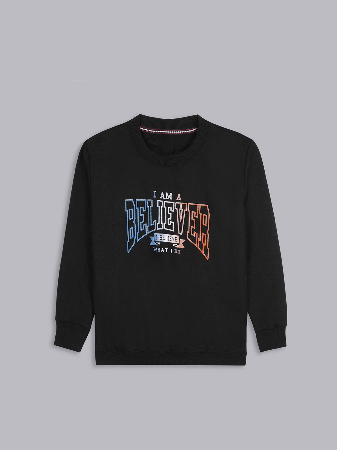 

BAESD Kids Printed Round Neck Sweatshirt, Black