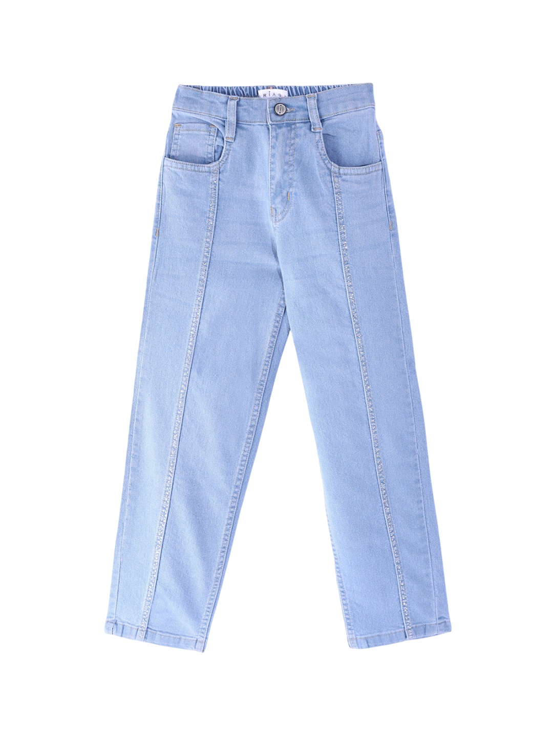 

ARIAS By LARA DUTTA Girls Mid-Rise Cotton Cropped Jeans, Blue