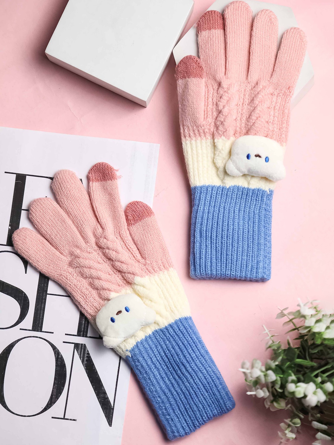 

Brauch Women Patterned Winter Gloves, Pink
